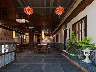 新中式中式中餐厅 中式餐厅 新中式餐厅 中式吧台账房 新中式餐饮大厅 中式餐厅大厅