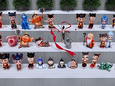 现代雕塑摆件 哪吒周边手办 哪吒主题雕塑 动画雕塑 动画IP雕塑