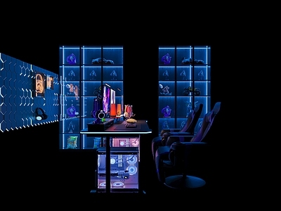 现代电竞房 游戏室 娱乐室