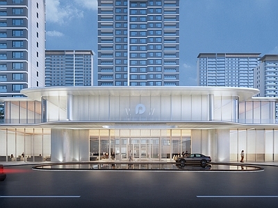 现代售楼处建筑 现代风格售楼处