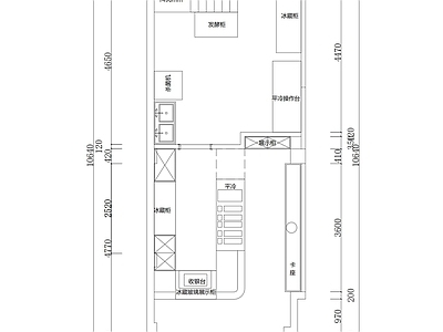 现代其他餐饮空间 30平希腊酸奶店 平面方案设计图 施工图