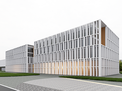 现代厂房 现代工业厂房 多层厂房 厂房建筑 工业上楼厂房 现代简约厂房