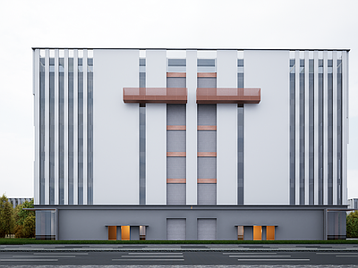 现代厂房 现代工业厂房 多层厂房 厂房建筑 工业上楼厂房 现代简约厂房