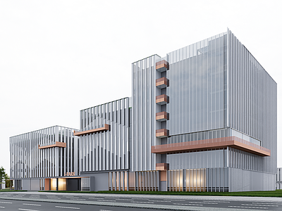 现代厂房 现代工业厂房 多层厂房 厂房建筑 工业上楼厂房 现代简约厂房