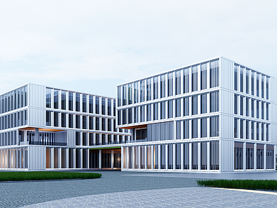 现代厂房 现代工业厂房 多层厂房 厂房建筑 工业上楼厂房 现代简约厂房