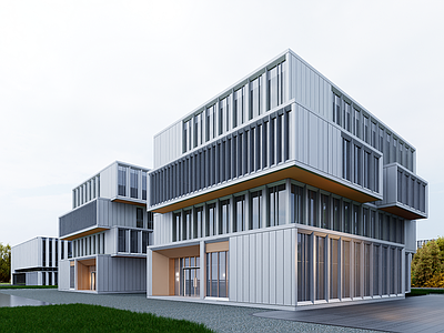 现代厂房 现代工业厂房 多层厂房 厂房建筑 工业上楼厂房 现代简约厂房