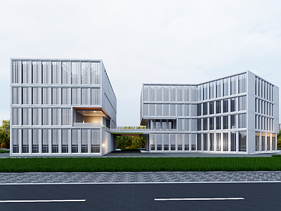 现代厂房 现代工业厂房 多层厂房 厂房建筑 工业上楼厂房 现代简约厂房