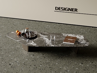 现代意式茶几 大理石茶几 异形茶几