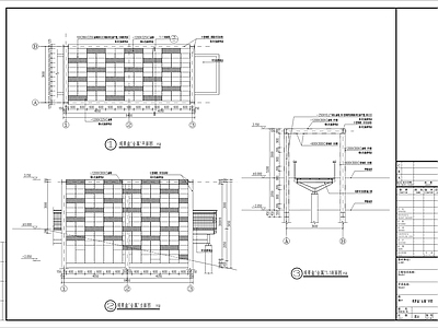 现代廊架 现代金属格栅廊架 施工图