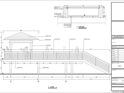 法式欧式亭子 欧式双层观景塔 架空栈道观景亭 施工图