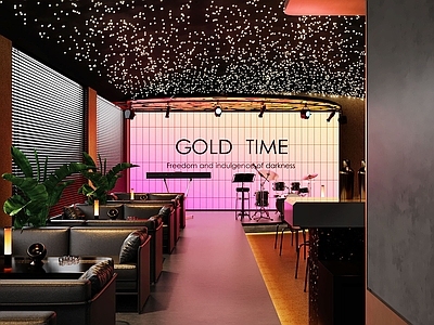 现代酒吧 现代酒吧 夜店 酒馆 舞台 架子鼓