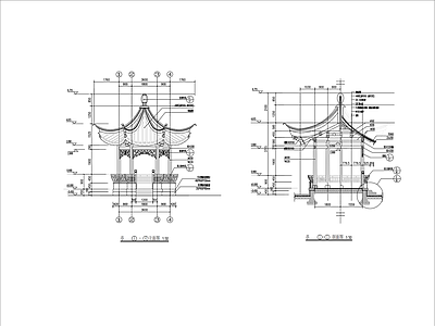 公园休憩廊亭 公园休憩廊亭 施工图