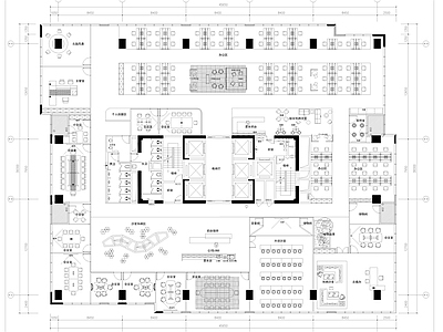 其他办公空间 现代办公平面图 办公室平面图 施工图
