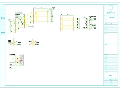 现代景观雕塑图库 栏杆 施工图