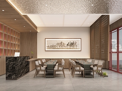 中式餐饮空间 滩羊火锅 餐厅设计 餐饮设计