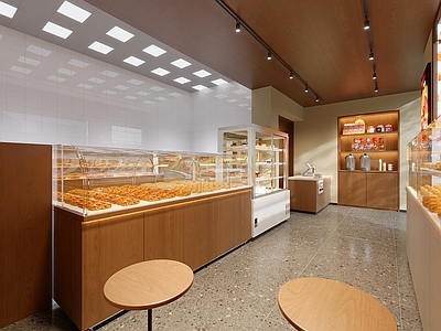 现代甜品面包店 现代面包柜