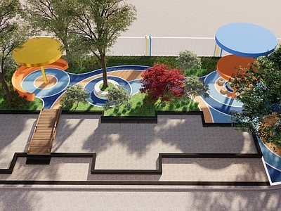 现代教育校园景观 小学角落改造 小学景观改造 儿童玩耍空间