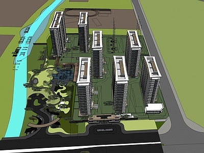 简约轻奢小区建筑 三亚豪宅住宅建筑 天正三亚湾壹号 住宅建筑高层建筑
