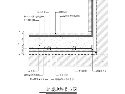 地面综合节点 地暖地坪工艺节点 施工图