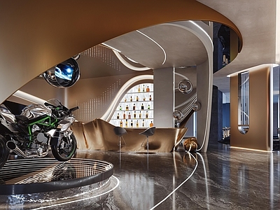 现代轻奢会所 私人会所 台球 施工图