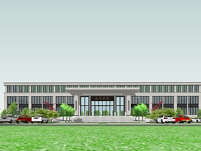 现代极简小公建 技术用房 办公用房 工厂