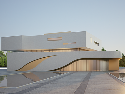 现代展览馆建筑 现代方型展览馆 现代方型美术馆 现代方型售楼处 现代展览馆建筑 现代艺术馆
