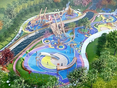 现代儿童活动空间 儿童乐园 儿童活动区 口袋公园 游乐园 儿童娱乐区