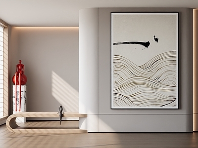 现代奶油挂画 书房挂画 茶室挂画 客厅挂画 玄关挂画 办公室挂画