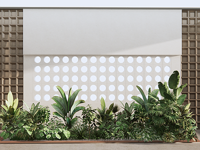 现代新中式其他休闲娱乐空间 植物组合 景观小品 室内植物造景