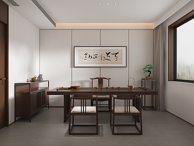 新中式中式茶室 新中式茶室 会所茶室 茶室柜