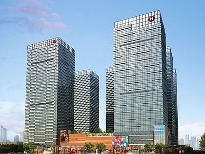 现代办公楼 高层办公楼 写字楼 现代商业办公区