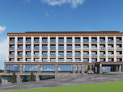 现代轻奢风格建筑 酒店民宿 藏式风格