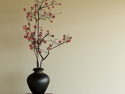 新中式中古花瓶 中古风花瓶花艺 陶瓷花瓶