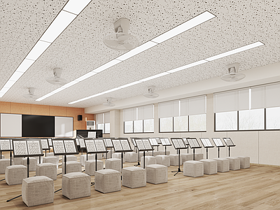 现代简约教室 音乐教室