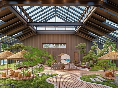 现代风格建筑 花房 阳光房 景观房