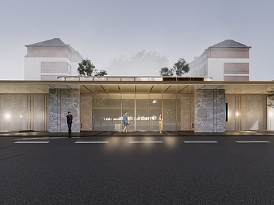 现代小区建筑 现代小区入口大门 小区大门 社区出入口 示范区大门