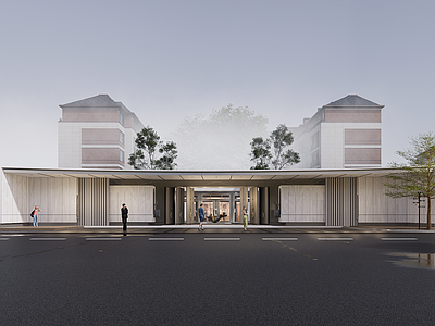 现代小区建筑 现代小区入口大门 小区大门 社区出入口 示范区大门 现代小区出入口