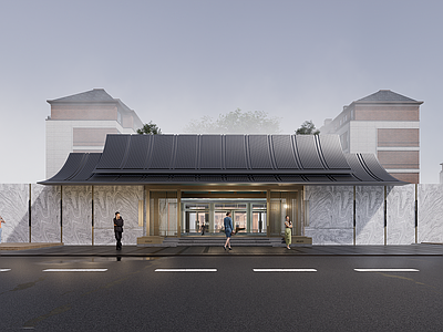 现代小区建筑 现代小区入口大门 小区大门 社区出入口 示范区大门 现代小区出入口