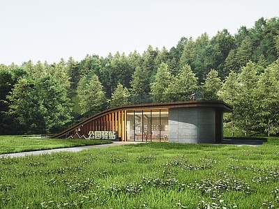 现代小公建 公园驿站 景观小品