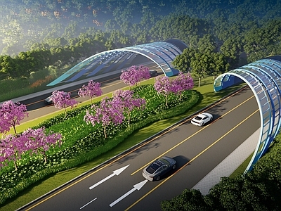 现代地下通道 现代隧道出入口 特色隧道装饰