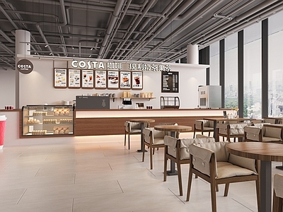 原木侘寂咖啡厅 咖啡店 现代咖啡店 原木风咖啡店