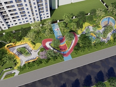 现代口袋公园 现代城市带状公园 现代街角运动公园 城市口袋公园