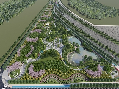 现代景观公园 现代城市公园 城市景观公园 城市口袋公园 城市休闲活动广场