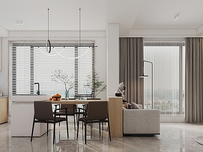 现代原木公寓 单身公寓 小户型客餐厅 起居室 精英公寓