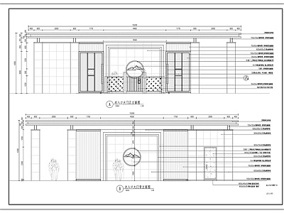 小区主入口 小区入口大门 小区入口门禁 新中式小区门头 施工图