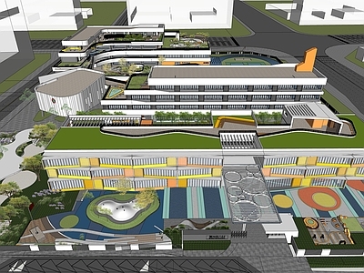 现代学校建筑 学校 小学 幼儿园