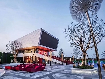 现代售楼处建筑 售楼部 会所 商业