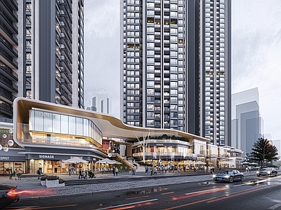 现代高层住宅 深圳 住宅小区建筑设计 深业