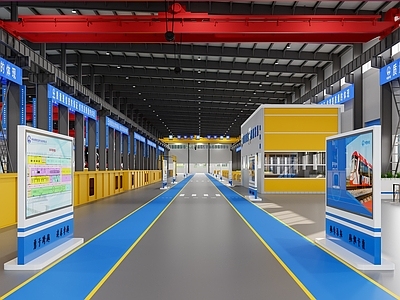 现代车间 现代生产车间 厂房 钢结构车间 厂房吊机 重装车间