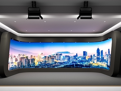 现代直播间 现代直播间 电视台 广播室 新闻直播间